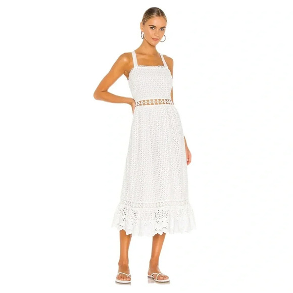 Revolve Place Nationale Le Gayan Backless Dress NWT L Cottage Boho Bridal Costal - Picture 2 of 10